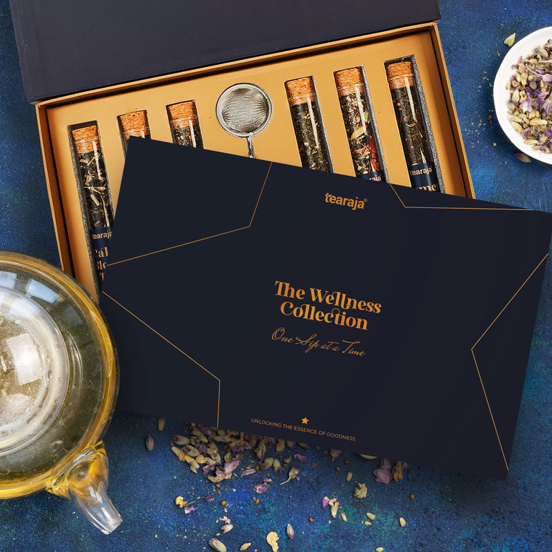 Tearaja The Wellness Collection Premium Tea Box with Six Herbal Blends