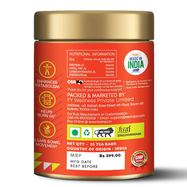 Burn Belly Fat Slimming 25 Tea Bags - Tearaja