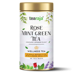 Green Lavender Rose Mint Tea 30 Teabags - Tearaja