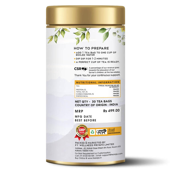Organic Green Tea 30 Teabags - Tearaja