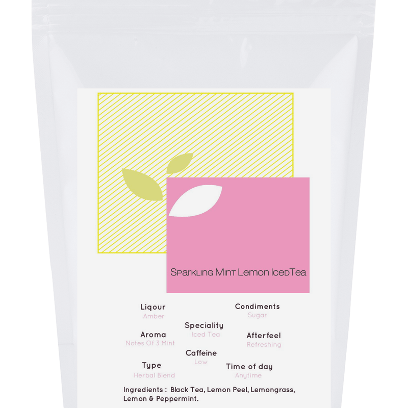 Sparkling Mint Lemon Iced Tea - Tearaja