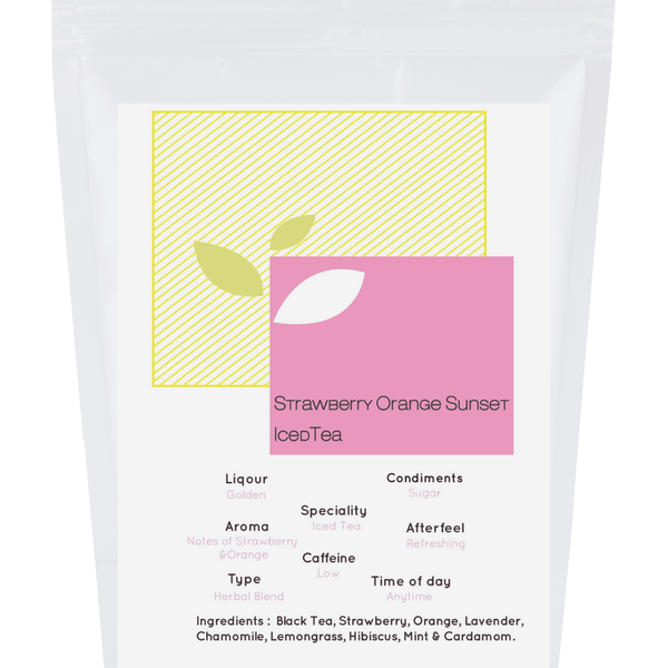 Strawberry Orange Sunset Iced Tea - Tearaja
